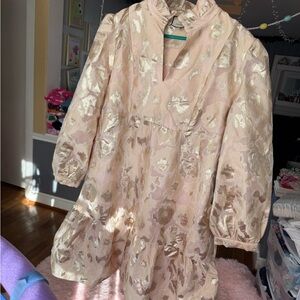 Tuckernuck Pink and Gold Floral Cape